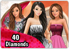 LadyPopular card - 40 diamonds