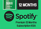 Spotify Premium 12 Months Subscription (Saudi Store Only).