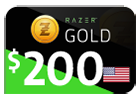 Razer Gold - $200 (US Store)