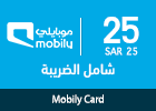 بطاقة شحن موبايلي - 25 ريال