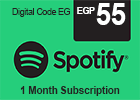 Spotify 1 Month Subscription 55 EGP Digital Code (Egypt Store)