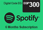Spotify 6 Months Subscription 300 EGP Digital Code (Egypt Store)