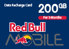 Red Bull Data Recharge Card 200GB For 3 Months