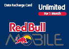 Red Bull Data Recharge Card Unlimited For 1 Month