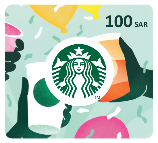 بطاقة هدايا ستاربكس 100 ريال سعودي	