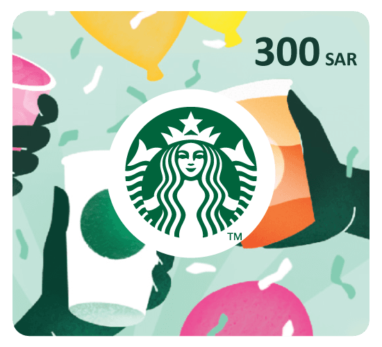 بطاقة هدايا ستاربكس 300 ريال سعودي