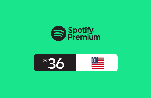 بطاقة سبوتيفاي 36 دولار (المتجر اﻷمريكي)